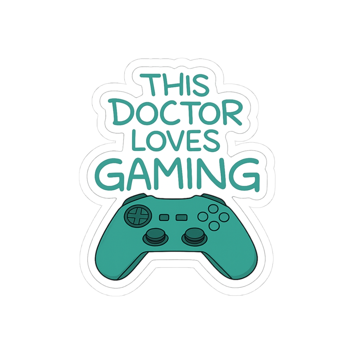 Doctor Loves Gaming Sticker | Funny Gamer Vinyl Decal