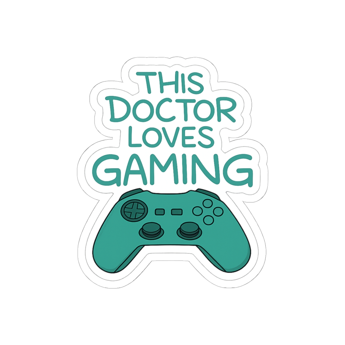 Doctor Loves Gaming Sticker | Funny Gamer Vinyl Decal
